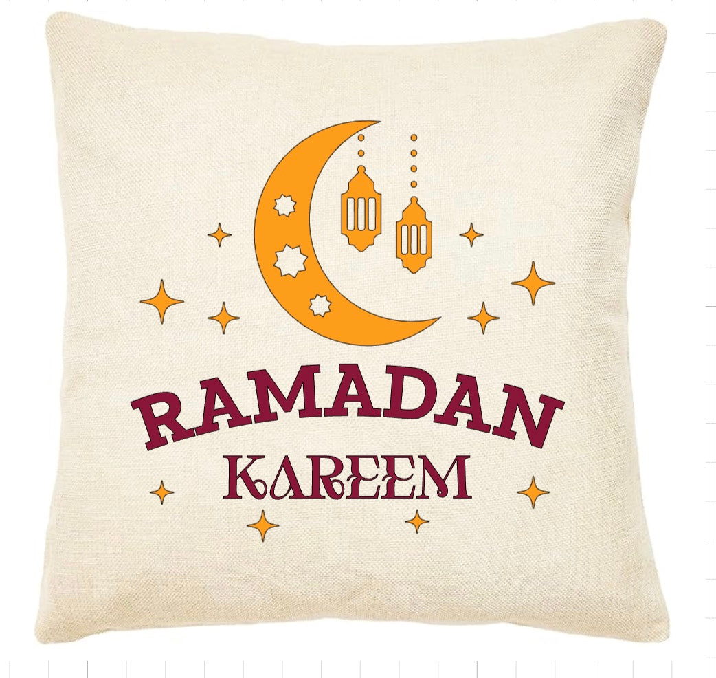 🌙 Ramadan Kareem Decorative Pillow – 43x43 cm | Festive Home Décor