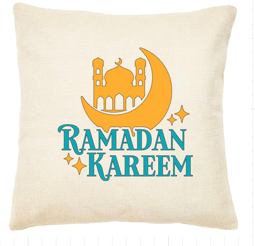 🌙 Ramadan Kareem Decorative Pillow – 43x43 cm | Festive Home Décor