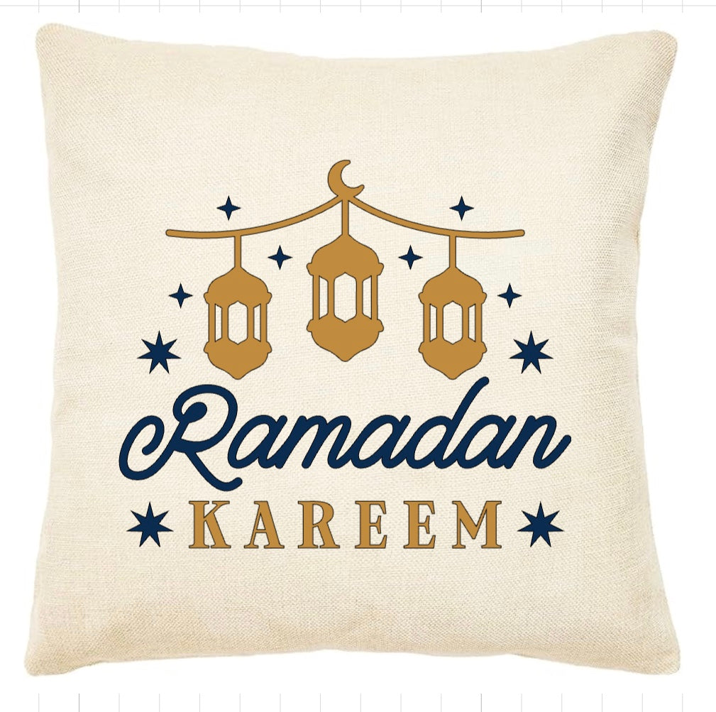 🌙 Ramadan Kareem Decorative Pillow – 43x43 cm | Festive Home Décor